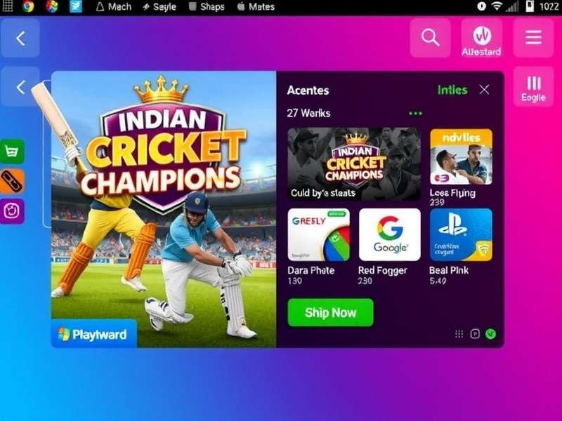 Indian Cricket Champions Home Screen